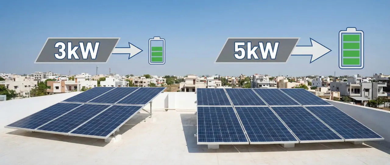3kW vs 5kW Solar System — Which Is Better for Your Home? (2025 Comparison)